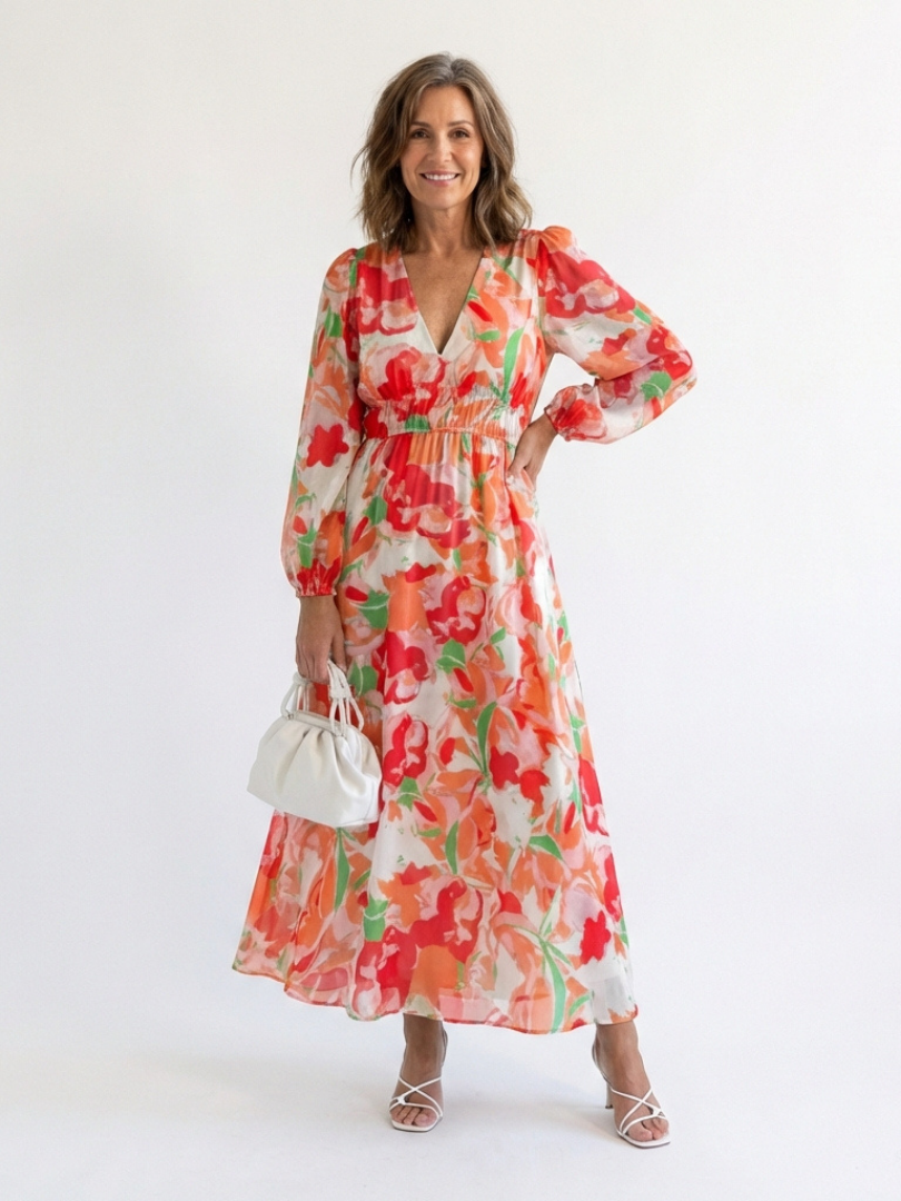 Althea Long Sleeve Floral Maxi Dress