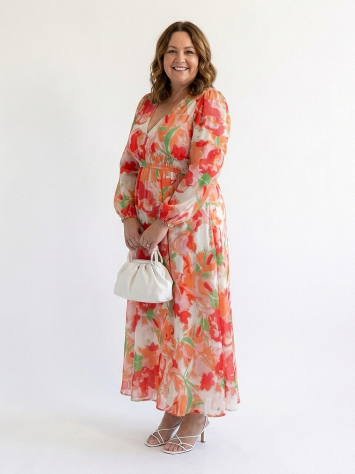 Althea Long Sleeve Floral Maxi Dress