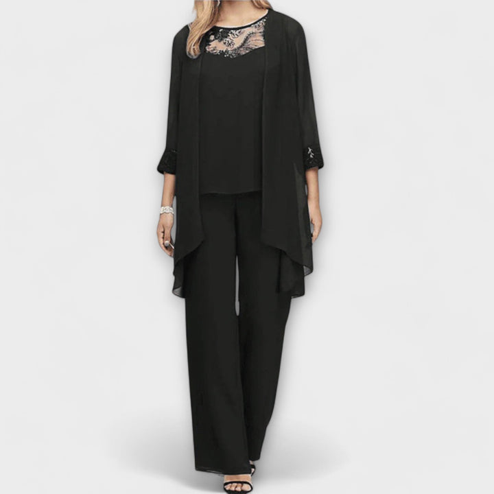 Constanza - 3-Piece Knit Set with Cardigan