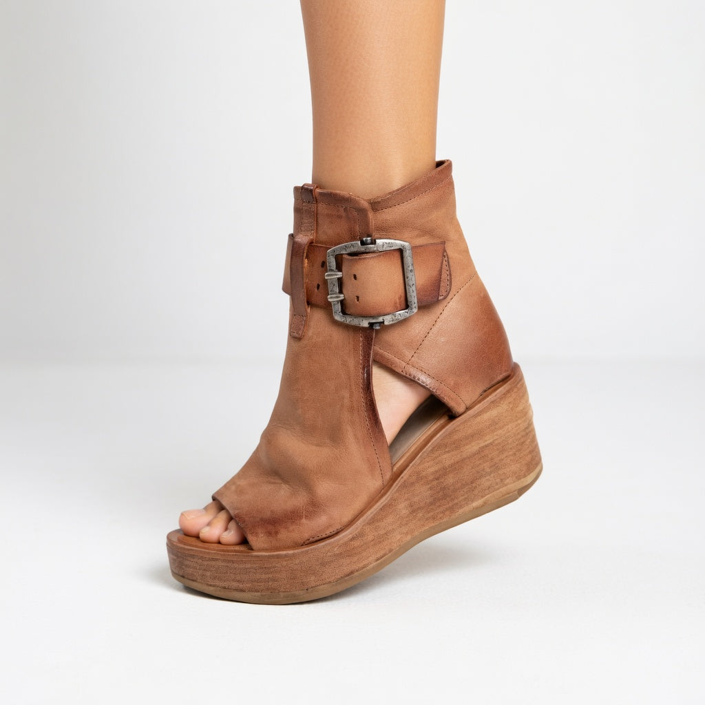 Wedge Open Boots Lila