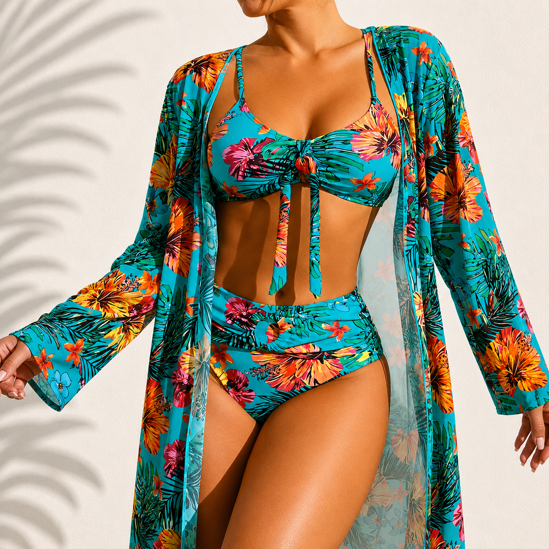 Elegant Tropical Marie 3-Piece Bikini