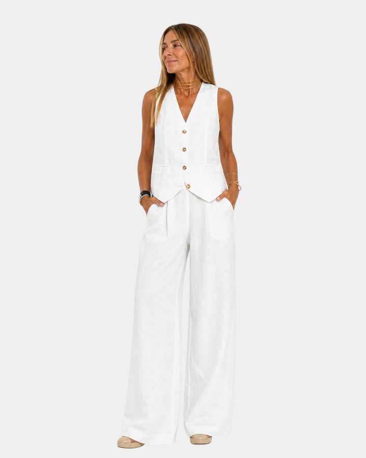 Assia | Sleeveless vest and pants set
