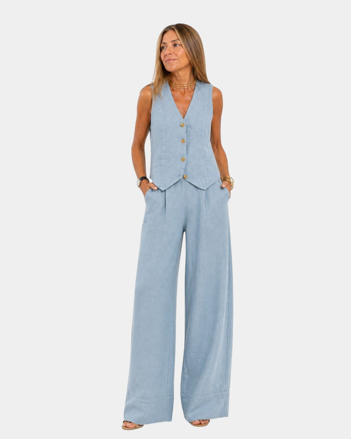 Assia | Sleeveless vest and pants set