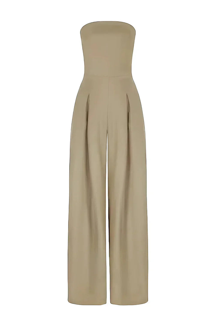 Elise | Strapless Jumpsuit with Wide Legs