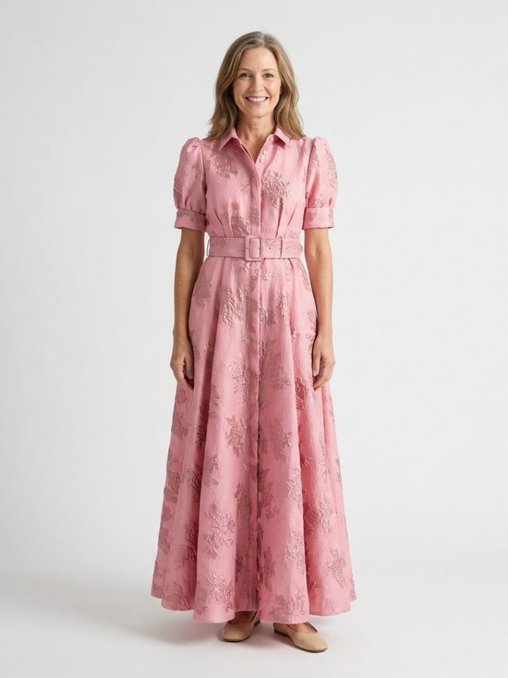 Xanthea Floral Maxi Shirt Dress