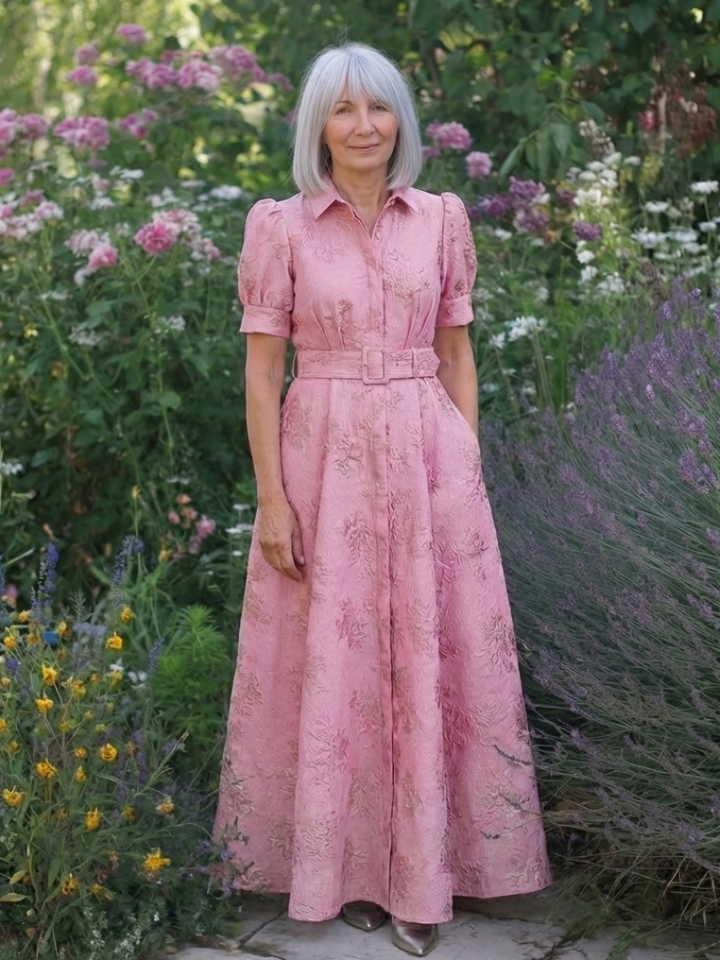 Xanthea Floral Maxi Shirt Dress