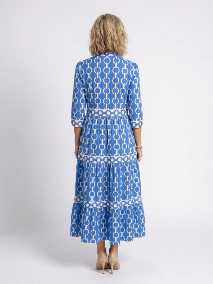 Midi Dress with Three-Quarter Sleeves Ysolde