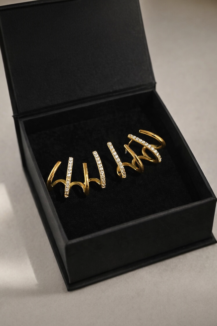 EARRINGS WITH ZIRCONIA