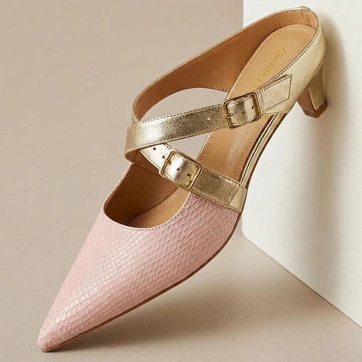 Zelle | Leather Mules