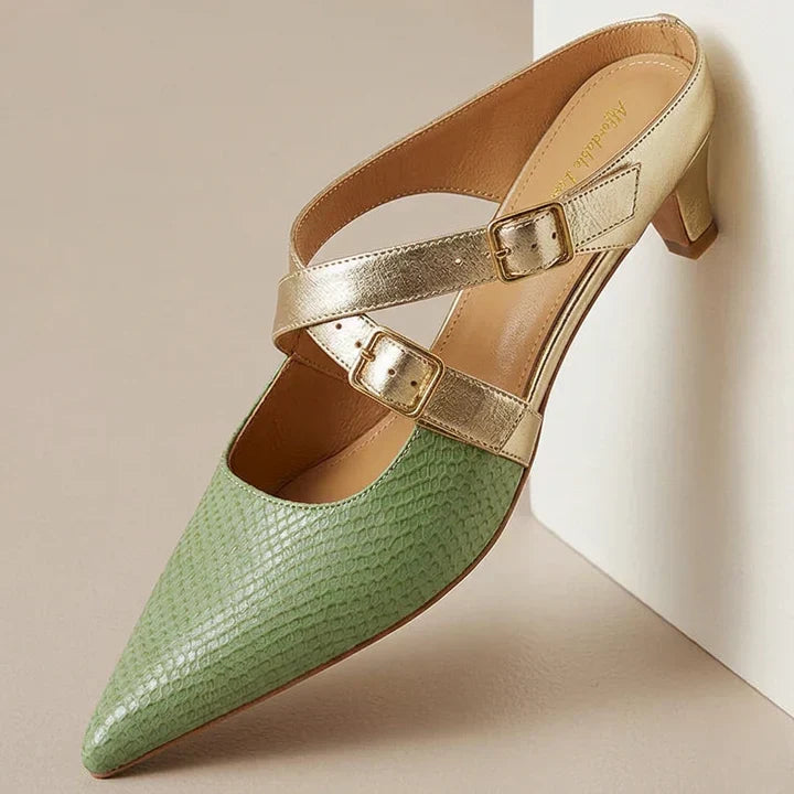 Zelle | Leather Mules