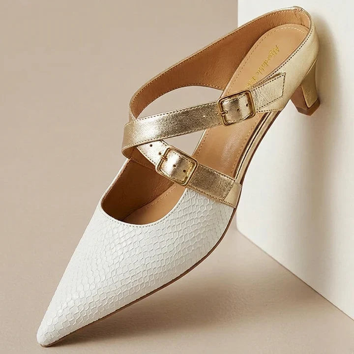 Zelle | Leather Mules