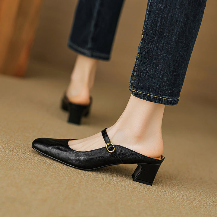 Vian | Leather Mules
