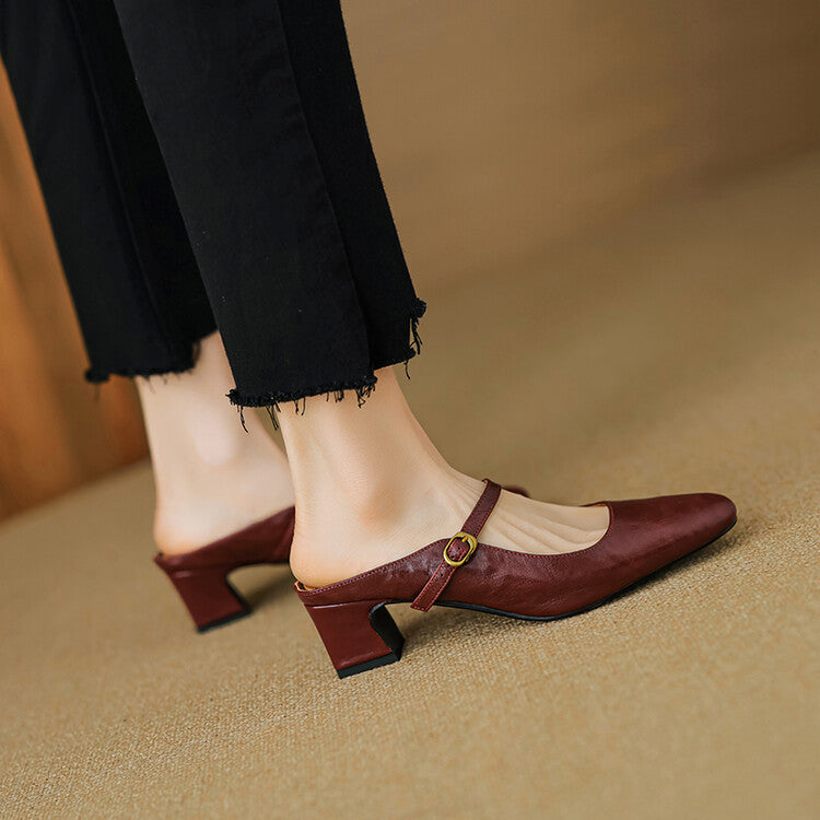 Vian | Leather Mules