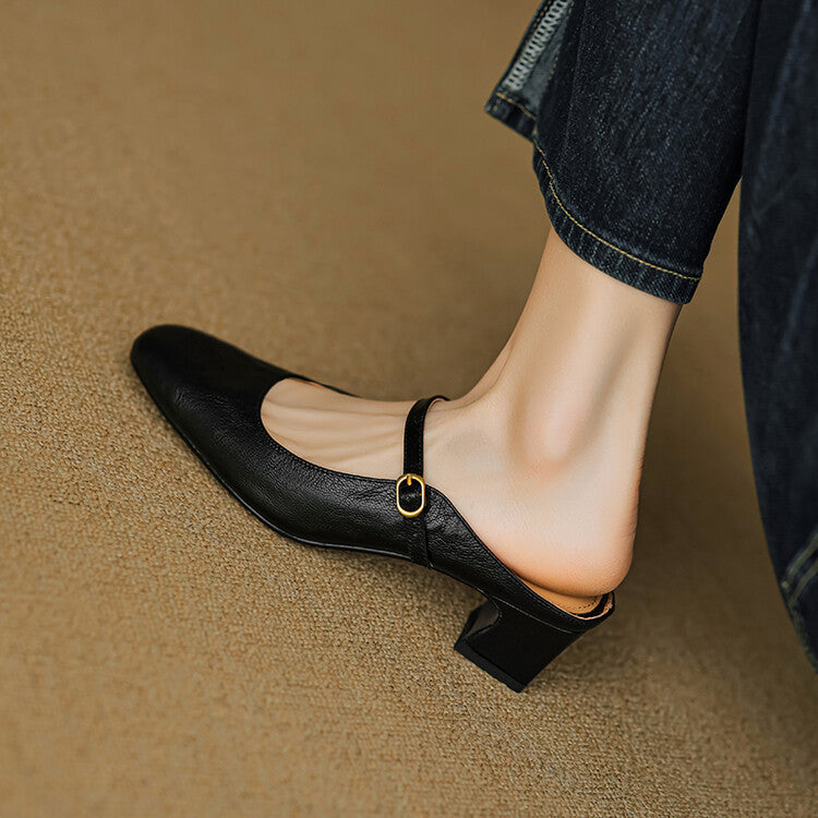 Vian | Leather Mules