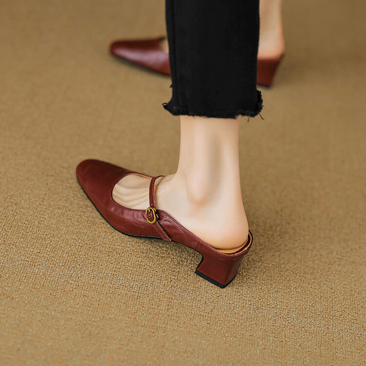 Vian | Leather Mules