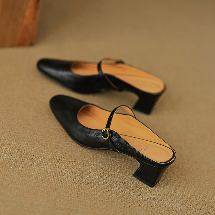 Vian | Leather Mules