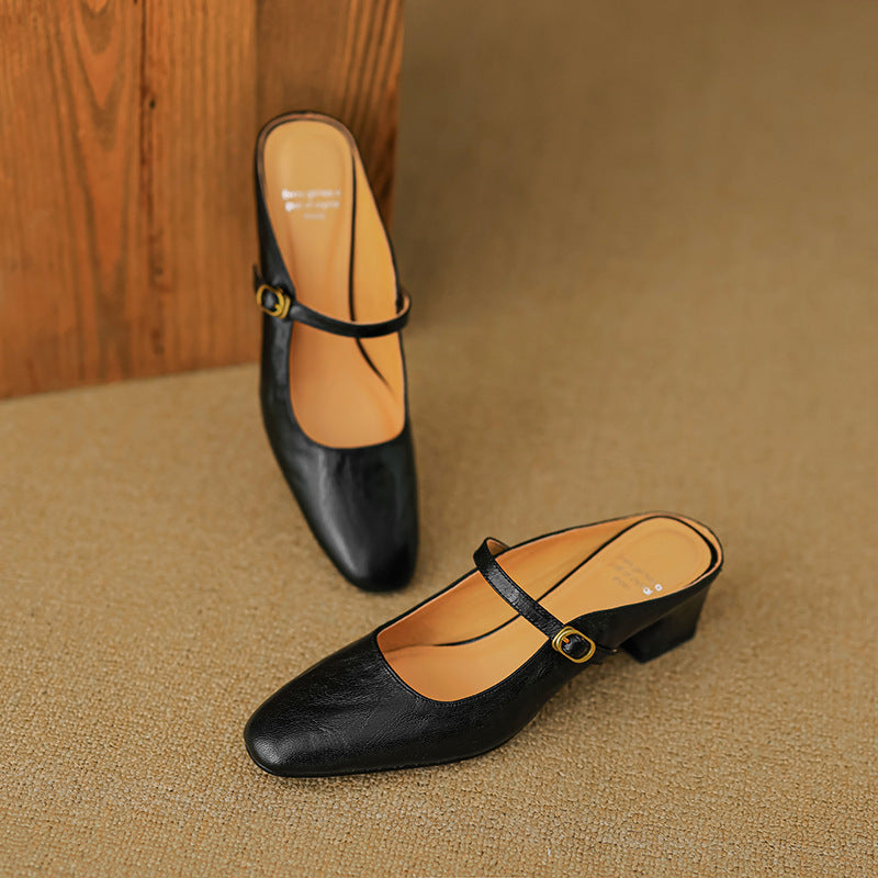 Vian | Leather Mules