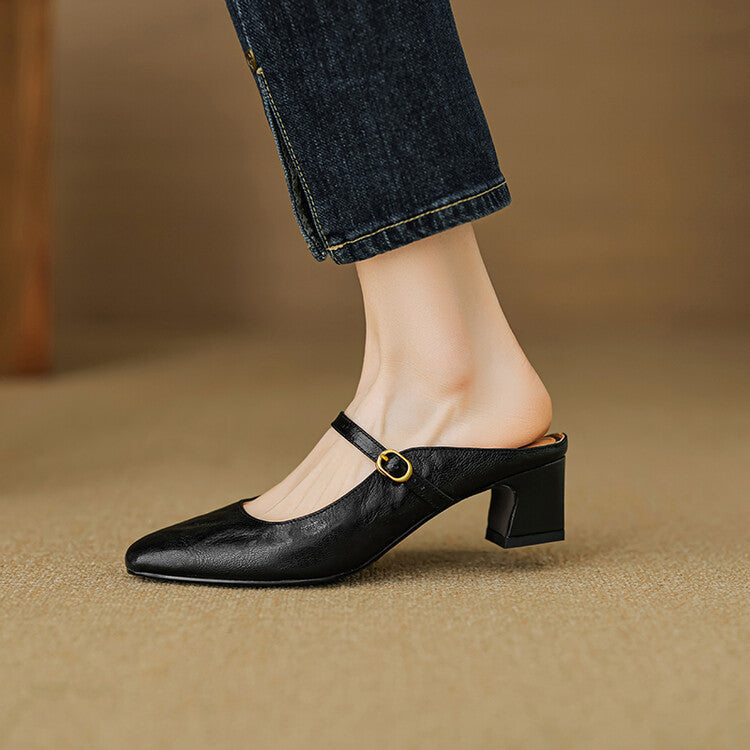 Vian | Leather Mules