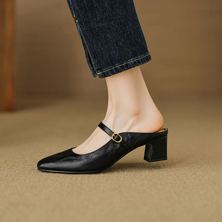 Vian | Leather Mules