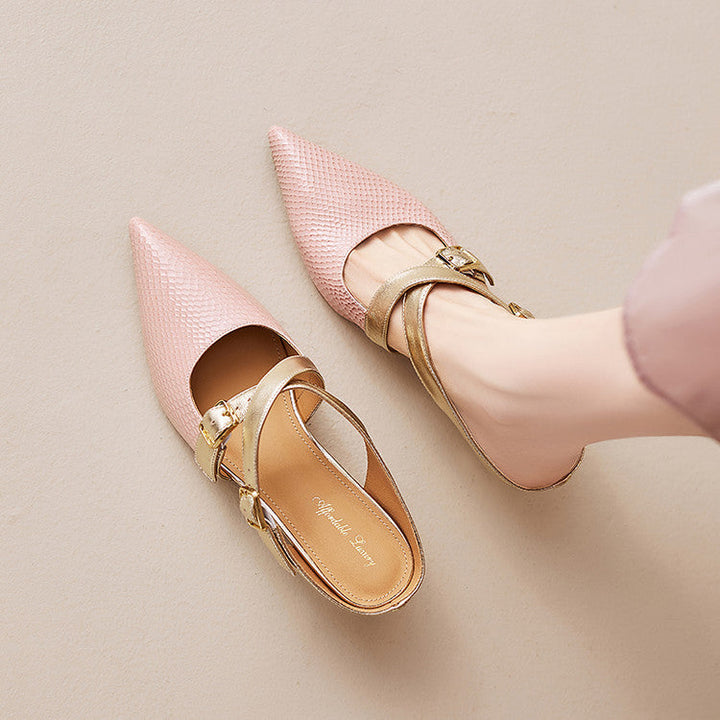 Zelle | Leather Mules