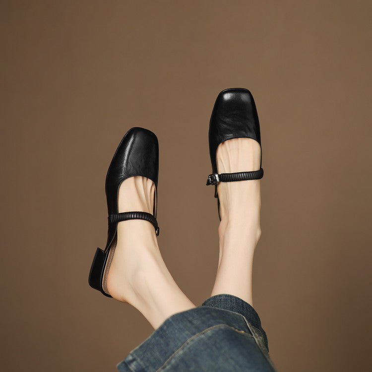 Novie | Leather Mules