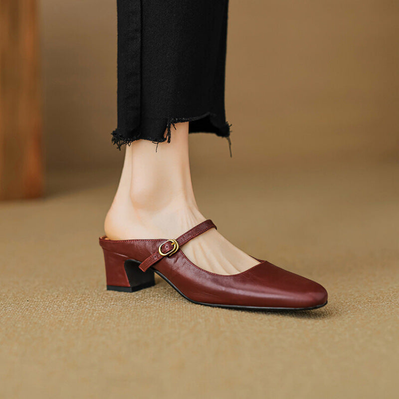 Vian | Leather Mules
