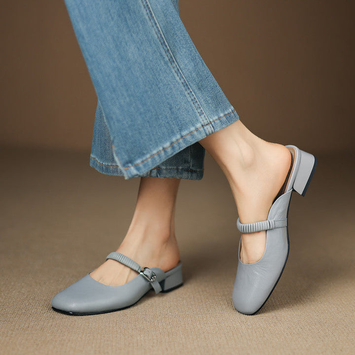 Novie | Leather Mules