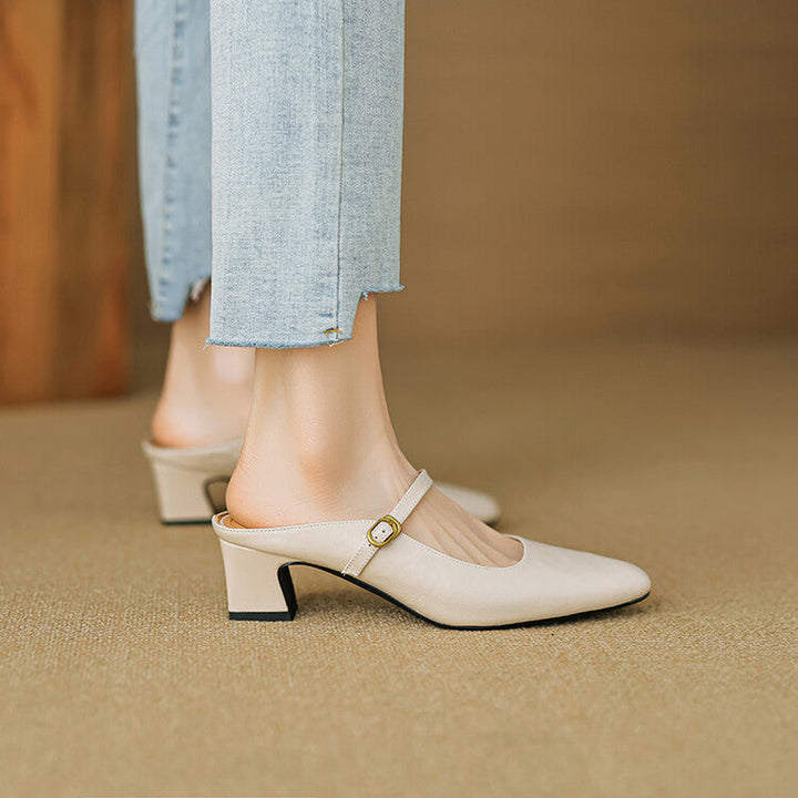 Vian | Leather Mules