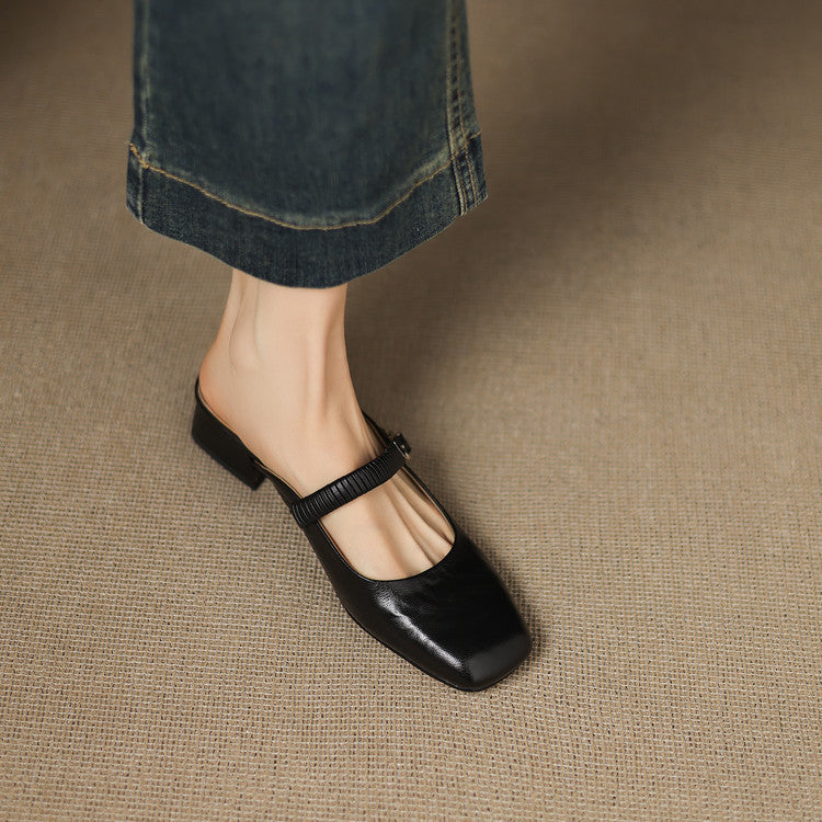 Novie | Leather Mules