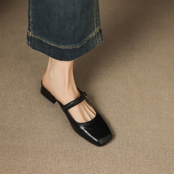 Novie | Leather Mules