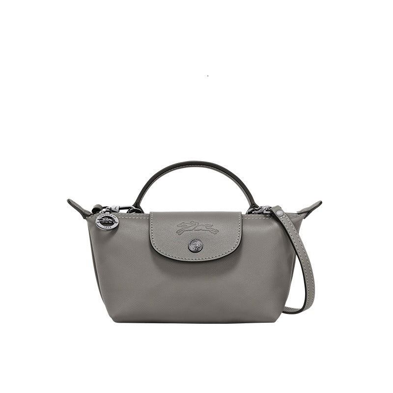 Mini Leather Bag Longchamp - Gray