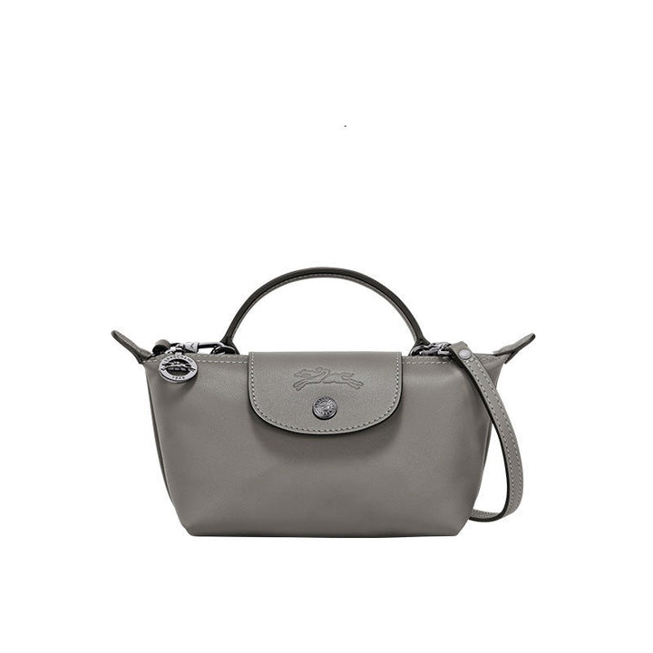 Mini Leather Bag Longchamp - Gray