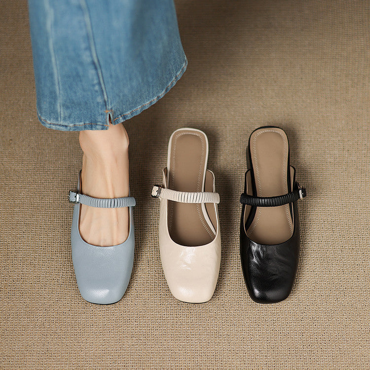 Novie | Leather Mules