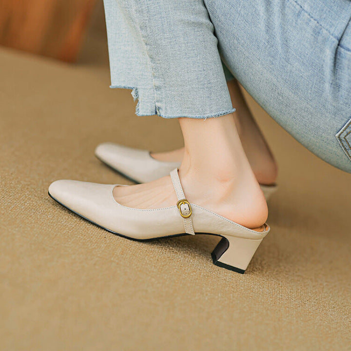 Vian | Leather Mules