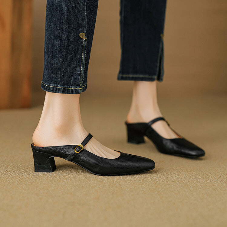 Vian | Leather Mules