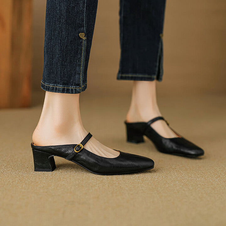 Vian | Leather Mules