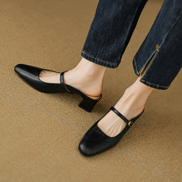 Vian | Leather Mules