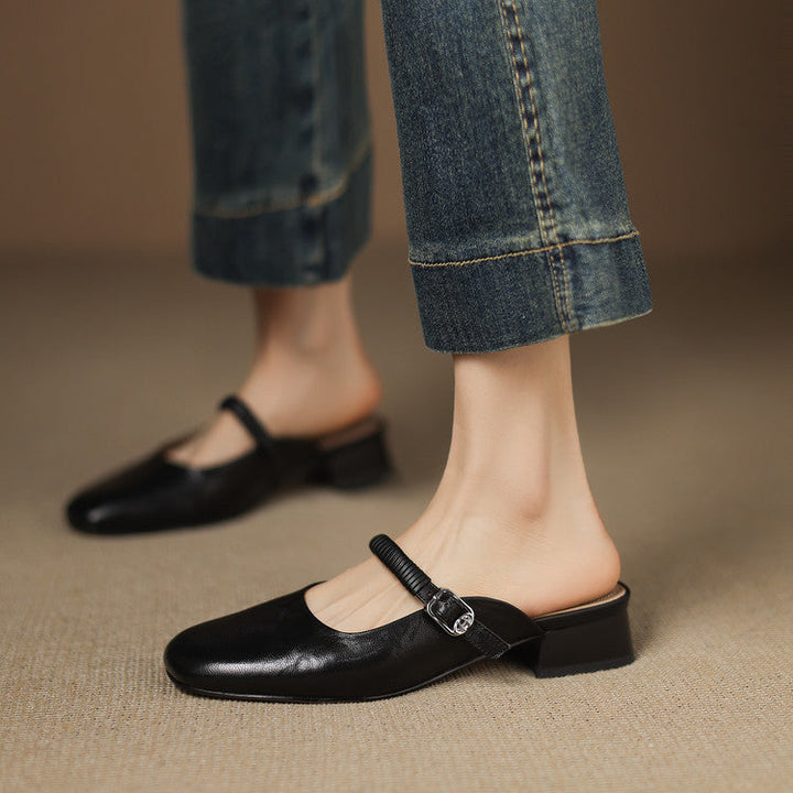 Novie | Leather Mules