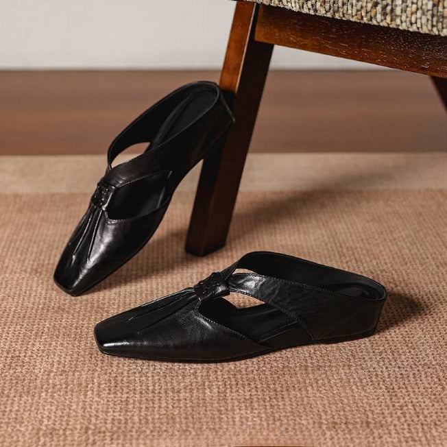 Olene | Leather Mules