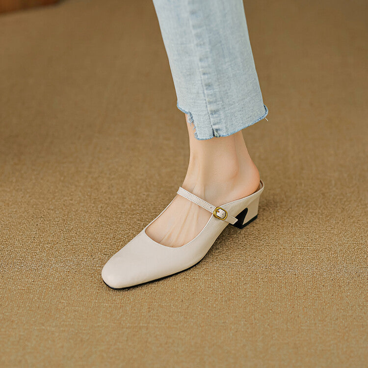 Vian | Leather Mules
