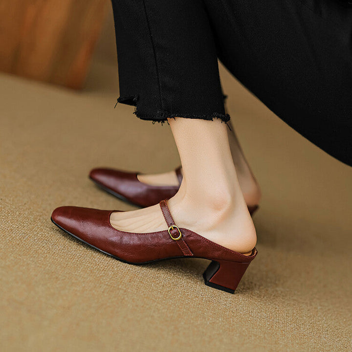 Vian | Leather Mules