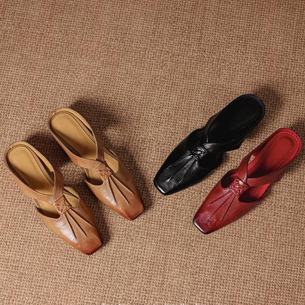 Olene | Leather Mules