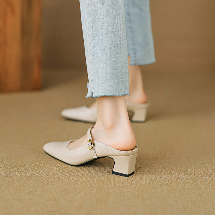 Vian | Leather Mules