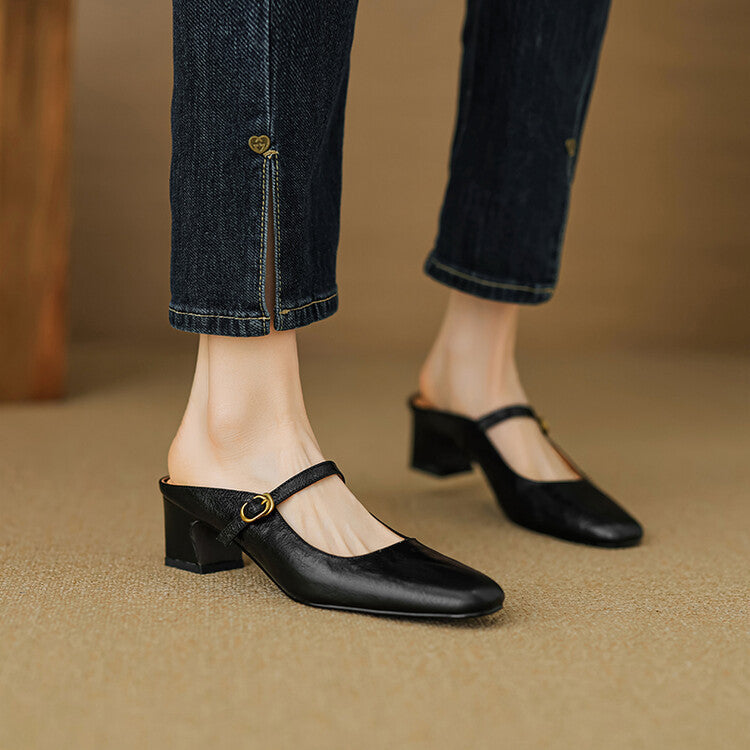 Vian | Leather Mules