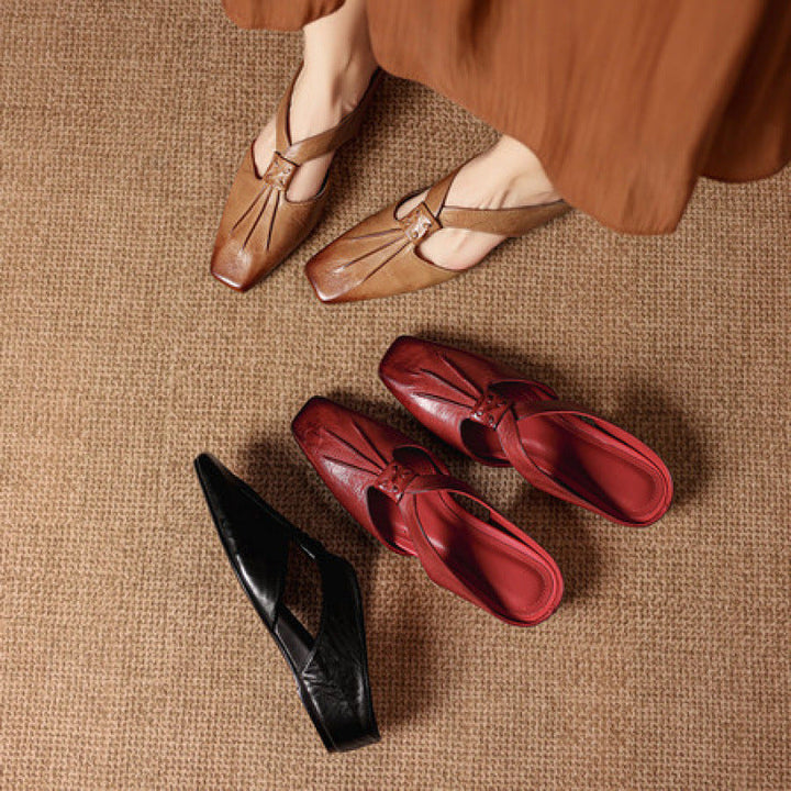 Olene | Leather Mules
