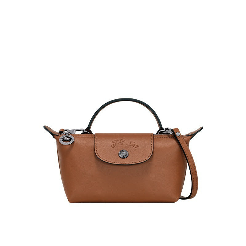 Mini Leather Bag Longchamp - Brown
