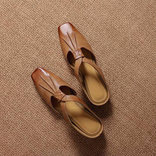 Olene | Leather Mules