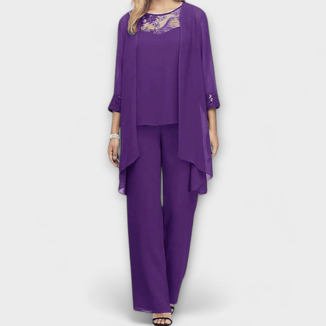 Constanza - 3-Piece Knit Set with Cardigan