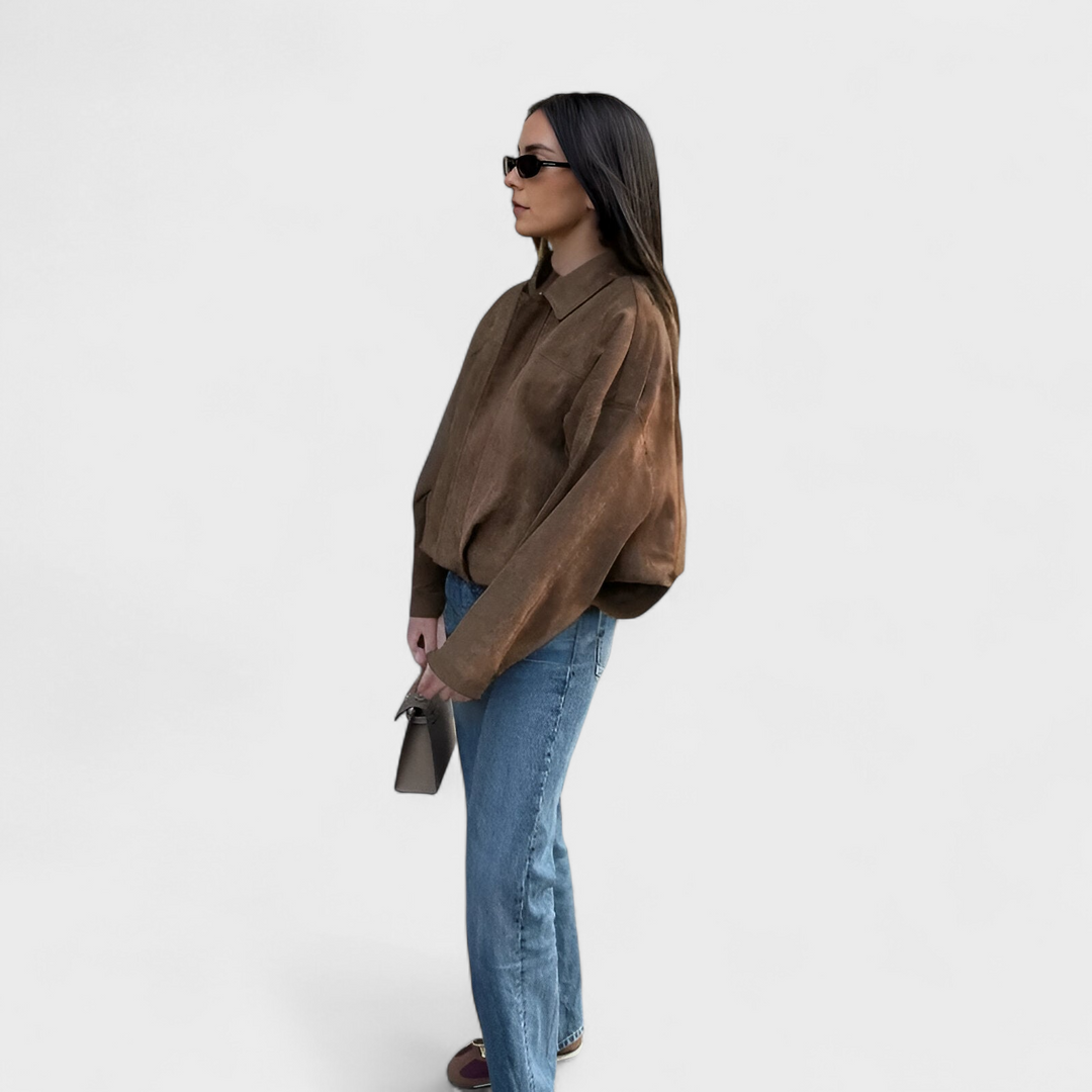 Aurora - Suede Bomber Jacket