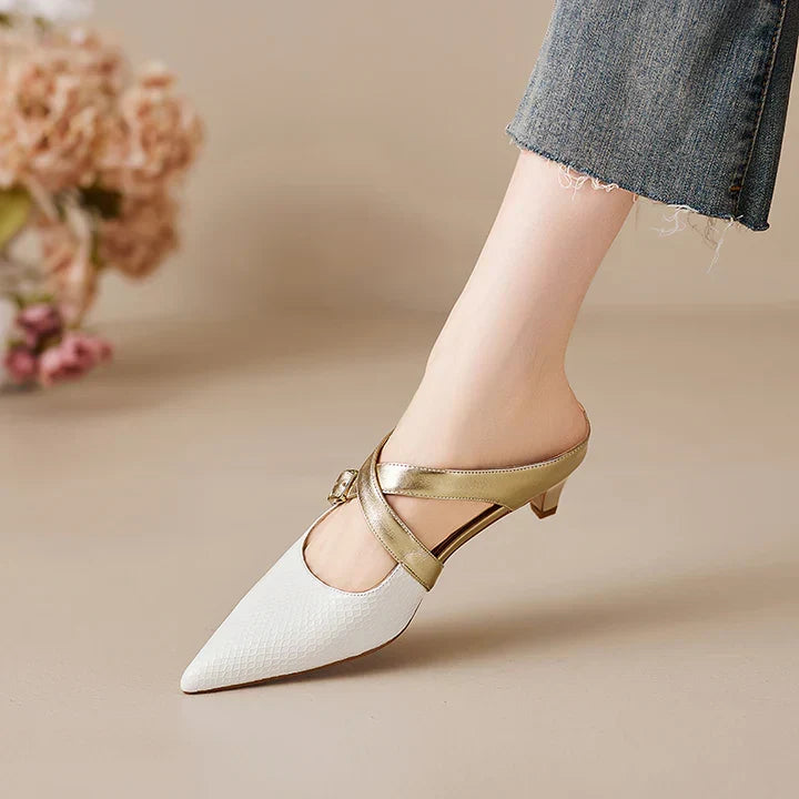 Zelle | Leather Mules